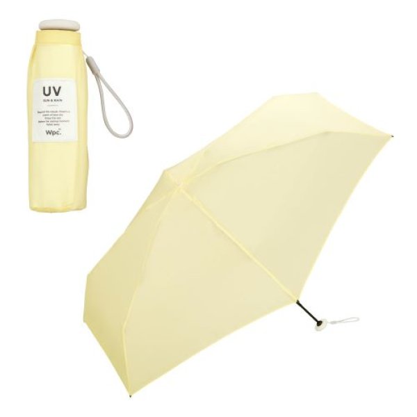 画像1: Wpc. 極小 折りたたみ傘 ベビーアンブレラ ソリッド シトロン 雨傘 親骨50cm 150g 軽量 レディース 女性 小さい コンパクト おしゃれ 可愛い 通勤 通学 パステル 無地 CO03-001-002 4537988027171 ] (1)