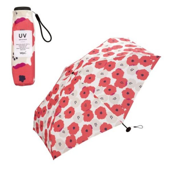 画像1: Wpc. 極小 折りたたみ傘 ベビーアンブレラ ピオニ レッド 雨傘 親骨50cm 160g 軽量 レディース 女性 コンパクト スリム 小さい ミニ 軽い おしゃれ 可愛い 通勤 通学 CO02-9085-002 4537988027812 ] (1)