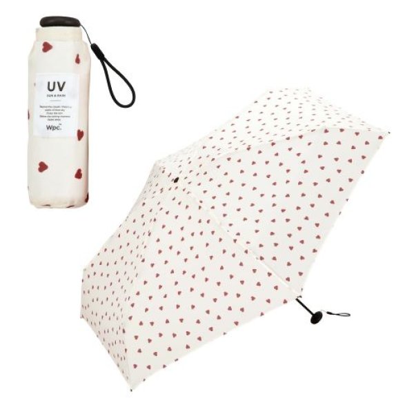画像1: Wpc. 極小 折りたたみ傘 ベビーアンブレラ ジャギーハートオフ 雨傘 親骨50cm 160g 軽量 レディース 女性 コンパクト スリム 小さい ミニ 軽い おしゃれ 可愛い 通勤 通学 CO02-417-002【3月中旬入荷予定】 4537988030706 ] (1)