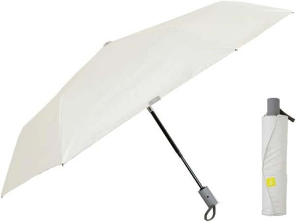 画像1: 【2023年】小川(Ogawa) 日傘 ワンタッチ自動開閉 メンズ レディース コットンホワイト 晴雨兼用 遮光 UVカット99% 遮熱 撥水 55cm 6本骨 0& ゼロアンド ユニセックス 52289 (1)
