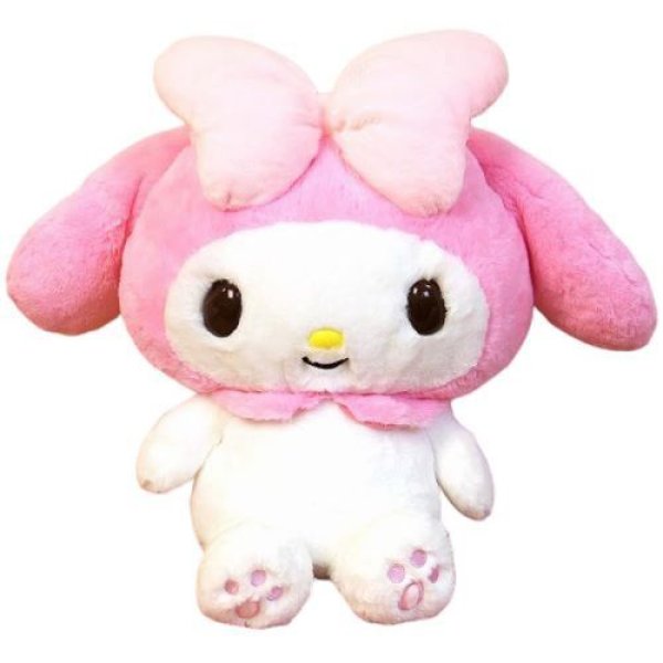 画像1: ナカジマコーポレーション ほわほわ マイメロディ L ピンク 43cm×52cm×28cm Sanrio My Melody ぬいぐるみ 143051-20 4548643143051 ] (1)
