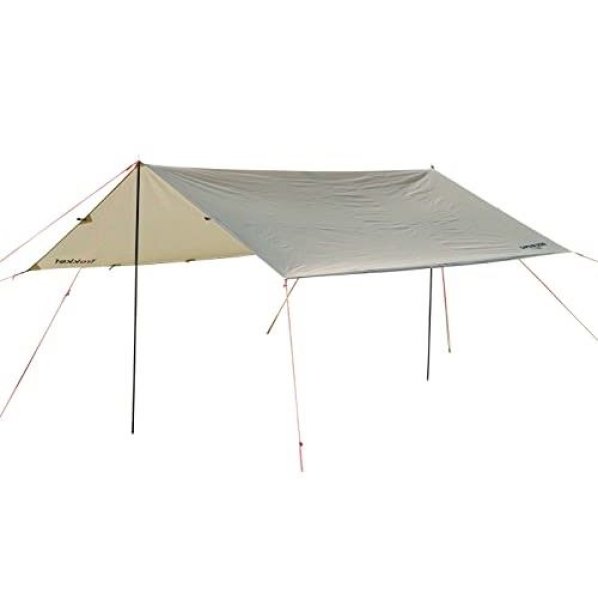画像1: キャプテンスタッグ(CAPTAIN STAG) タープ レクタタープ セット UVカット 2000mm防水 【2~3人用】 バッグ付き カーキ トレッカー UA-1089 320×290×H180cm 4560464284461 ] (1)