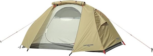 画像1: キャプテンスタッグ(CAPTAIN STAG) テント ソロテント 1人用 【サイズ:210×140×H110cm パッキングサイズ:39×18×18cm】 UV・PU加工 収納バッグ付 トレッカー UA-71 (1)