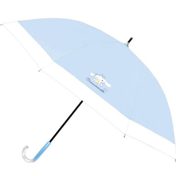 画像1: ジェイズプランニング キャラクター サンリオ シナモロール バイカラー 晴雨兼用傘 長傘 親骨 50cm 8本骨 uvカット 手開き式 日傘 雨傘 兼用 レディース 大きい 可愛い 雨 かさ 梅雨対策 正規品 4570171351400 ] (1)