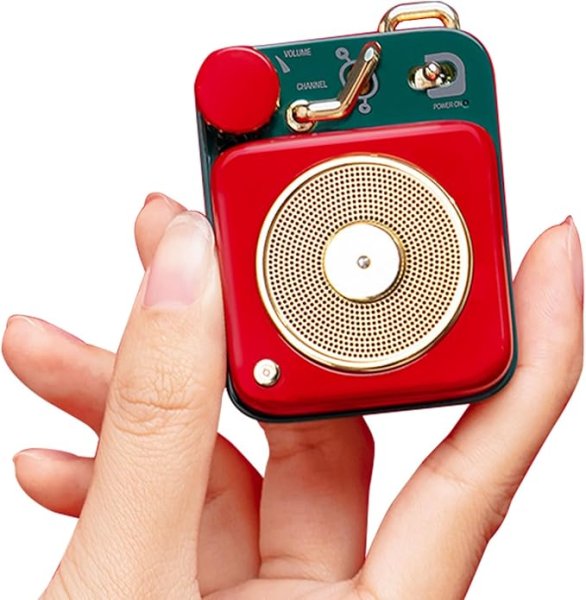 画像1: MUZEN Button スピーカー bluetooth ミニサイズ/ワイヤレス/レトロ風/可愛い/ギフト (チェリーレッド) (1)