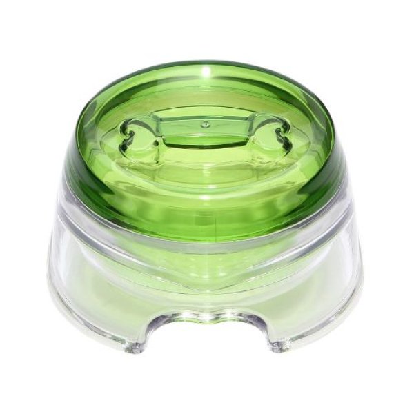 画像1: 【特売品】ルークラン(ROOKCRAN) 犬用食器 ループ 2in1 ボウル クリアグリーン 小型犬 中型犬 大型犬 早食い防止 ペット おしゃれ かわいい ボウル ご飯 水飲み インテリア 340609 4582719340609 ] (1)