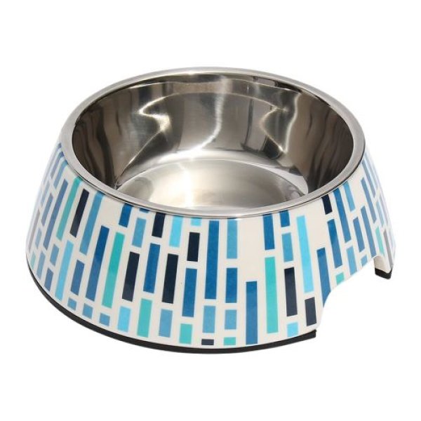 画像1: 【特売品】ルークラン(ROOKCRAN) 犬用食器 ループ スタイリーボウル Ｍ シャワーブルー 小型犬 中型犬 大型犬 早食い防止 ペット おしゃれ かわいい ボウル ご飯 水飲み インテリア 340654 4582719340654 ] (1)