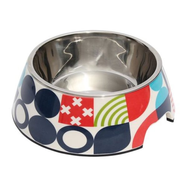 画像1: 【特売品】ルークラン(ROOKCRAN) 犬用食器 ループ スタイリーボウル M アートサークル 小型犬 中型犬 大型犬 早食い防止 ペット おしゃれ かわいい ボウル ご飯 水飲み インテリア 340715 4582719340715 ] (1)