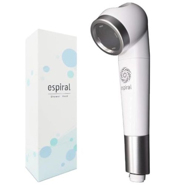 画像1: espiral（エスパイラル） シャワーヘッド ナノバブル 【純日本製】塩素除去 節水 美肌効果 美水流 マイクロナノバブル ウルトラファインバブル バブルバス（本体） 4595642917046 ] (1)