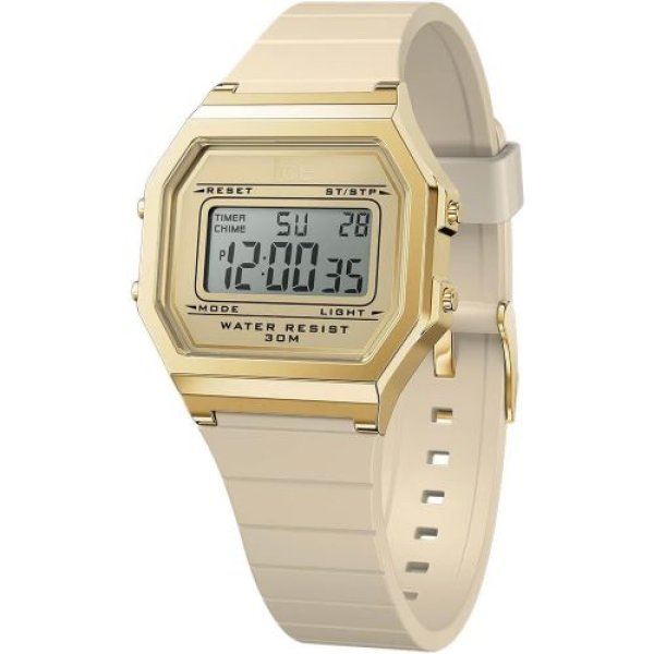 画像1: 正規代理店 [Ice watch] アイスウォッチ 時計 腕時計 デジタル レディース 022062 アイスデジット ICE digit retro アーモンド スキン スモール[ 4895173318313 ] (1)