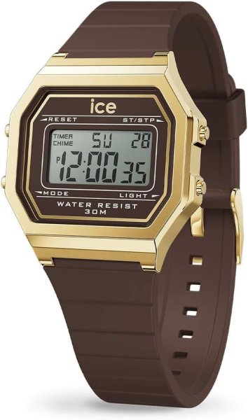 画像1: 正規代理店 [Ice watch] アイスウォッチ 時計 腕時計 デジタル レディース 022065 ICE digit retro ブラウン カプチーノ スモール (1)