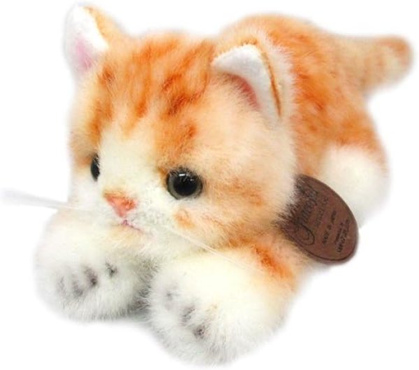 画像1: 三英貿易 グレイスフル 復刻 こねこのミーヤ ゴールド 這い ぬいぐるみ 高さ9cm 純日本製 4905330014894 ] (1)