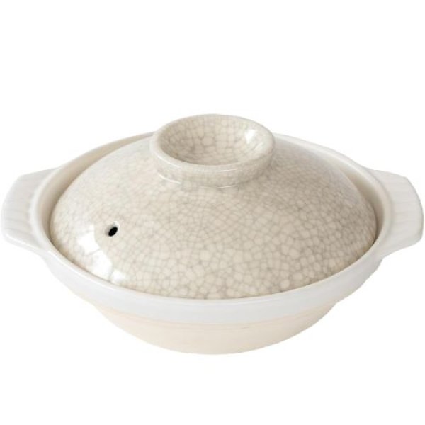 画像1: 銀峯陶器 土鍋 京型 墨貫入 鍋焼きうどん用鍋 8号 2-3人用 約1500ml 直火対応 保温性 萬古焼 日本製 11081[ 4933357110817 ] (1)