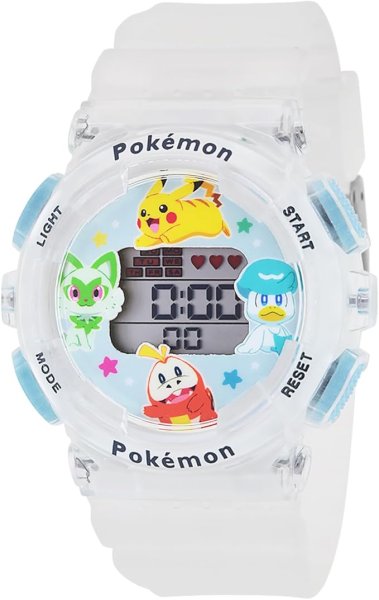 画像1: [ポケモン] 腕時計 J-アクシス ポケットモンスター ピカチュウ ニャオハ ホゲータ クワッス デジタルウォッチ CP3A0002-CL ボーイズ クリア 4937996334191 ] (1)