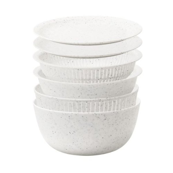 画像1: ライクイット (like-it) ざる ボウル 電子レンジ対応 Colander&Bowl 米とぎにも使える ザルとボール ストーン 6点セット 日本製 水切り 湯切り可能 耐熱ボウル 4941860132189 ] (1)