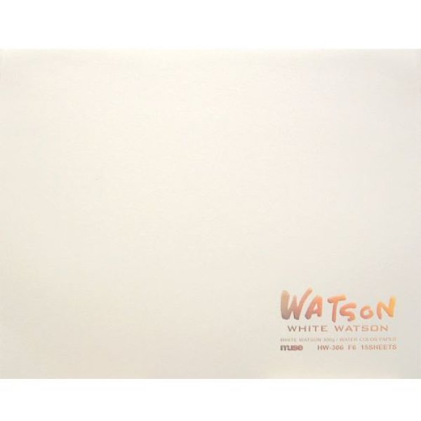 画像1: ミューズ(Muse) 水彩紙 ホワイトワトソンブロック F8 300ｇ 15枚入り HW-308 4943718203829 ] (1)