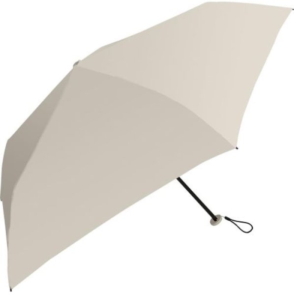 画像1: 中谷 AMANE 晴雨兼用折傘 UV Air＋ ライトグレー 【834-007】 手開き 親骨サイズ：50cm ブラックコーティング加工 耐風仕様 4948949037632 ] (1)