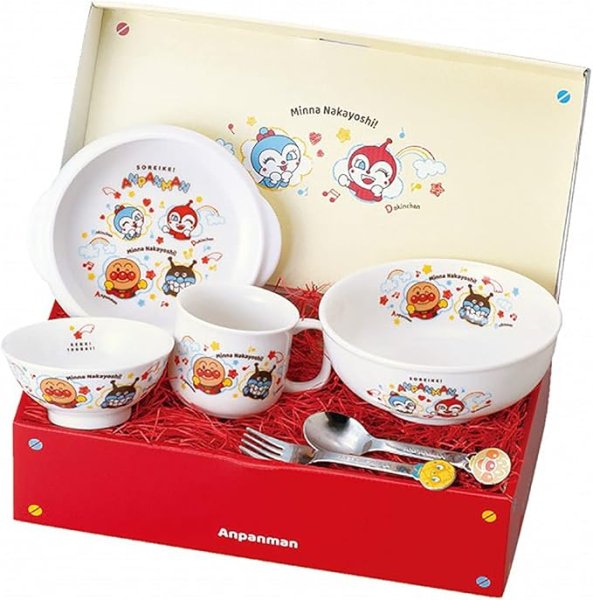 画像1: 金正陶器(Kaneshotouki) 　それいけ!アンパンマン　 食器 ギフト セット なかよしシリーズ 066740 ホワイト 30.5ｃｍ 4964412066404 ] (1)