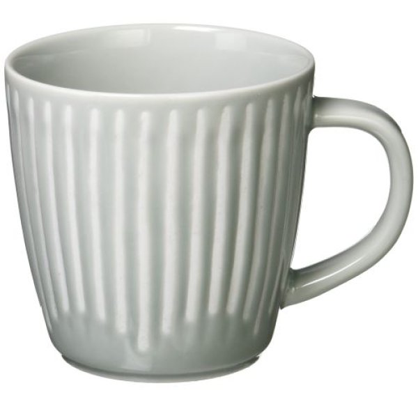 画像1: 波佐見焼 花ふわり マグカップ グレー 約325ml 電子レンジ可 食洗器可 日本製 11321 4965451113210 ] (1)