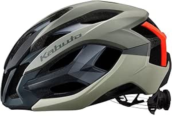 画像1: OGK KABUTO(オージーケーカブト) 自転車 ヘルメット IZANAGI (イザナギ) カラー:G-1マットオリーブオレンジ サイズ:XL/XXL(61-64cm) JCF公認 (1)