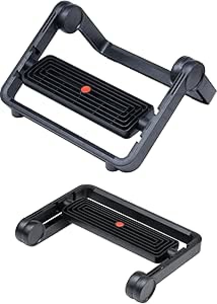 画像1: ・サンワダイレクト フットレスト デスク下 折りたたみ 高さ3段階 角度無段階 耐荷重10kg 足置き台 100-FR022 (1)