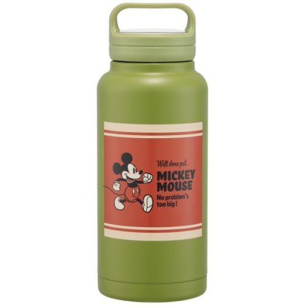 画像1: スケーター(Skater) 保温 保冷 ステンレス マグボトル 1000ml スクリューハンドル付 ディズニー ミッキーマウス STSC10-A 4973307690433 ] (1)