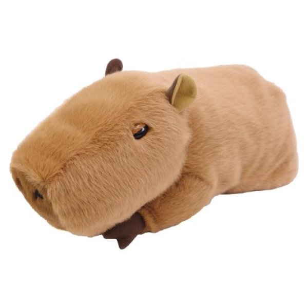 画像1: サンアロー(Sun Arrow) Cushy カピバラ ぬいぐるみ K-9509 H17.5×W19×D45.5cm 4974475950930 ] (1)