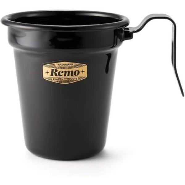 画像1: 富士ホーロー スタッキング マグ 8cm ブラック RM-8TMG.BK REMO アウトドア ・直火・ガス火・オーブン・食洗器対応 コーヒー 韓国料理 4977618112387 ] (1)