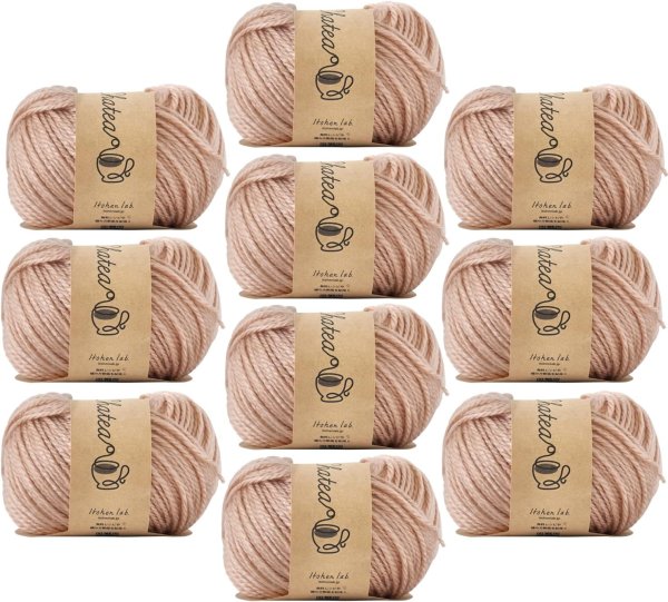 画像1: 原ウール Knitworm 毛糸 10玉セット チャティアクリル並太 並太 30g(約66m) アクリル100% 2.いちご[ 4981769204952 ] (1)