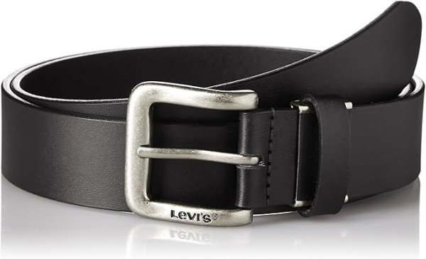 画像1: [リーバイス] Levis メンズカジュアルベルト 品番15116020 牛革レザー ベトナム製 サイズ調整可能 15116020 クロ 0099 M 4983337060205 ] (1)
