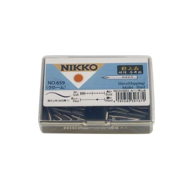 画像1: 立川ピン製作所 日光 ペン先 N659丸ペン 特上品 100本入 N659100EX 4985680307679 ] (1)