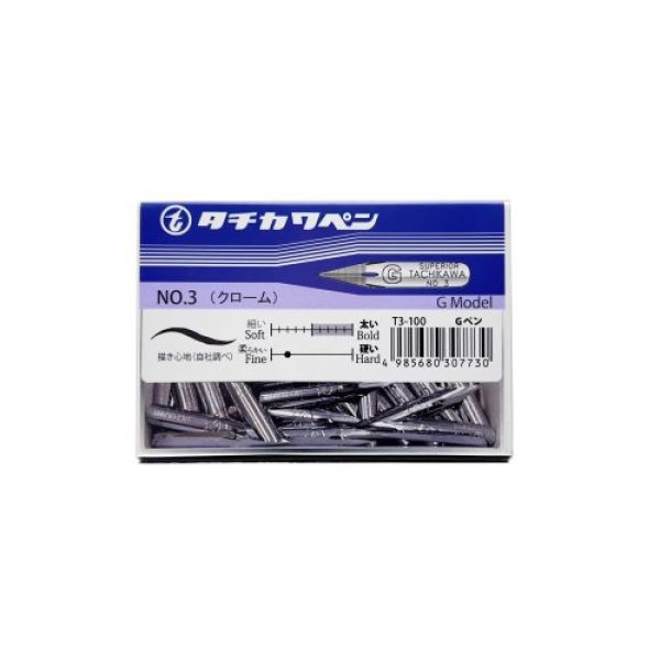 画像1: 立川ピン製作所 タチカワ ペン先 T3Gペン 100本入 T3100 4985680307730 ] (1)