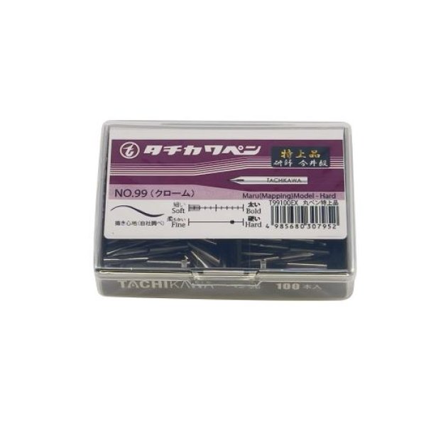 画像1: 立川ピン製作所 タチカワ ペン先 T99丸ペン 特上品 100本入 T99100EX 4985680307952 ] (1)